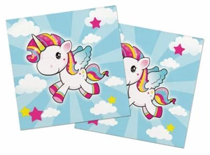 CUTE CARTOON UNICORN PAPER PARTY NAPKINS BABY SHOWER / CHILDREN'S PARTY X 20 - Picture 1 of 1