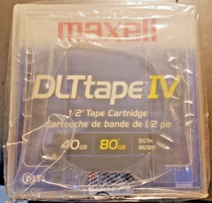 MAXELL DLTTAPE IV 40/80 GB 1/2" TAPE CARTRIDGE 5 PACK NEW SEALED - Picture 1 of 4