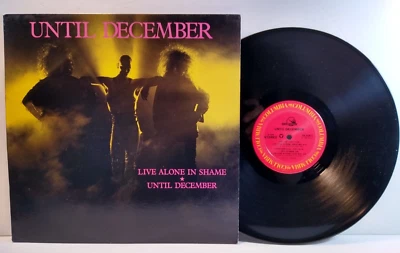 Until December Live Alone In Shame Vinyl 12" EP Record Synth Promo Leather SF NM - Image 1 of 3
