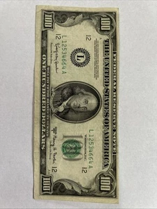 1950E $100 Dollar Bill Printed In San Francisco California L12534664A - Picture 1 of 6