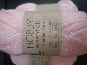 Stunning Glittery sparkle Pink wool with silver x50g such gorgeous wool - Picture 1 of 1