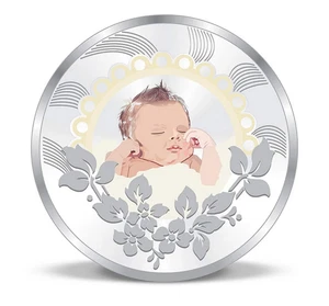 Moneda de plata pura 999 regalo evento bebé recién nacido sello BIS 10 gm L454 - Imagen 1 de 3