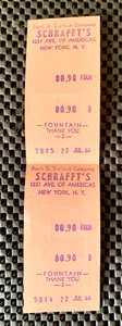 SCHRAFFT'S CANDY STORE SALES RECEIPT AVENUE OF THE AMERICAS NEW YORK CITY 1964 - Picture 1 of 3