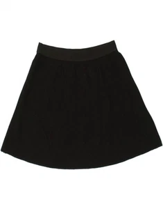 BENETTON Womens Mini Skirt W26 Small Black Wool BD06 - Picture 1 of 3