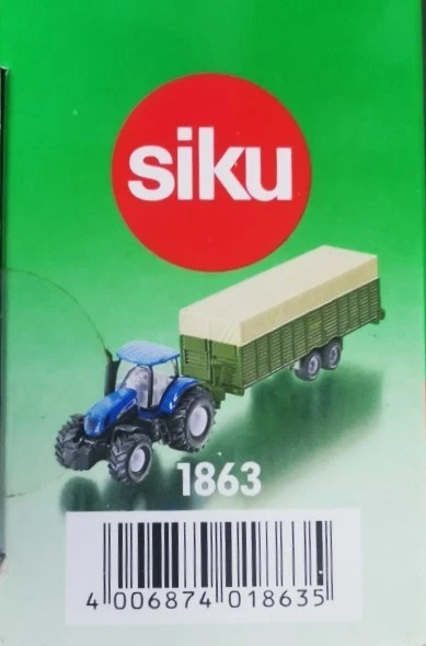 SIKU 1863 Trattore con rimorchio 2 assi trasporto beatiame - scala H0 - Immagine 1 di 4