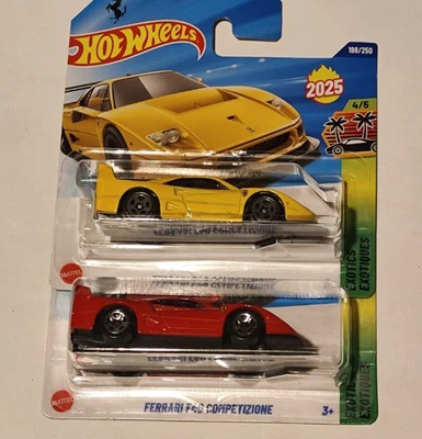 Hot Wheels 2025 Ferrari f 40 competizione HYW 59 4/5   Sigillate rossa e gialla - Immagine 1 di 3