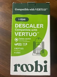 2 Bottles Roobi Compatible Vertuo Descaling Solution Eco-Friendly Formula - Picture 1 of 6