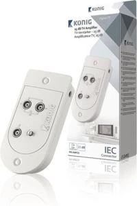 KÖNIG Kabel TV Verstärker 25 dB 2 Ausgänge TV Signal Kabelfernseh - Bild 1 von 1