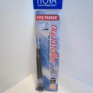 Set of 12 Itoya Aqua Roller Refill, 1.0mm, BLACK (Itoya AQR10BK-BP) -6 x 2/pk - Picture 1 of 1
