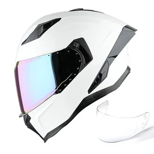 Casco integral de motocicleta 1Storm para adultos con un escudo extra transparente: KT828 - Imagen 1 de 37