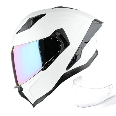 Casco integral de motocicleta 1Storm para adultos con un escudo extra transparente: KT828 Foto 1 de 2