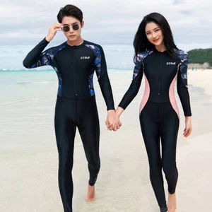 Men Women One Piece Swimsuit Full Body Dive Skin UPF50+ Rash Guard Long Swimwear - Picture 1 of 15