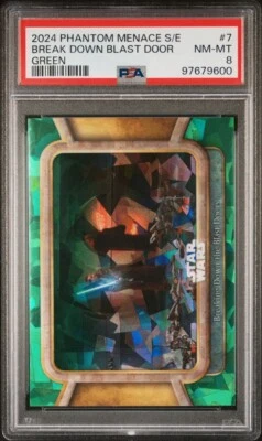 2024 Topps Phantom Menace Break # 7 Break Down Blast Door Green /99 PSA 8 - Image 1 of 3