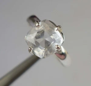 Natürlicher weißer Montana Saphir 9,40 ct/10 mm Polster Edelsteine zertifiziert Herrenring - Bild 1 von 9