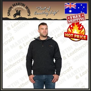 MKM Tasman Dual Layer Possum & Merino Knit COAL - FREE SHIPPING - Picture 1 of 2