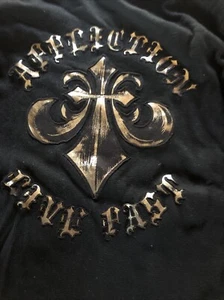 Vintage Affliction Muscle Shirt Adult Black Silver Wings Logo Casual Men LRG 👀 - Picture 1 of 22