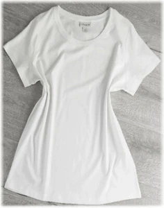 Neu – Shirt Longshirt Kurzarm 100% Baumwolle Organic Cotton Weiß 44 46 48  - Bild 1 von 6