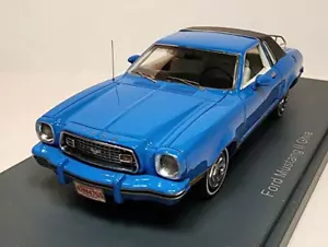 Neo Scale Models 1:43 1974 Ford Mustang II Ghia Light Grabber Blue/Blk VERY RARE - Picture 1 of 5