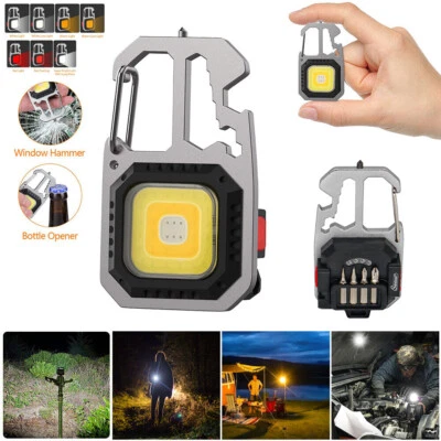 2/4stk Tragbare Mini-LED Arbeitsleuchte Arbeitslampe Taschenlampe Flaschenöffner - Bild 1 von 4