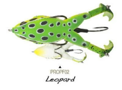LunkerHunt 3 1/2" Prop Frog Bass Fishing Lure / Leopard PROPF02 - Image 1 of 4