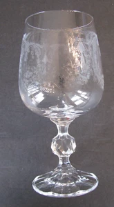 2 Bohemia Crystal Cascade 6 3/8" Water Goblets Wine Glasses 13 oz - Picture 1 of 6