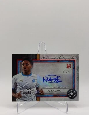 2020-21 TOPPS MUSEUM COLLECTION UEFA ARCHIVAL AUTO RUBY #1/25  MARLEY AKE AUTO  - Image 1 of 2