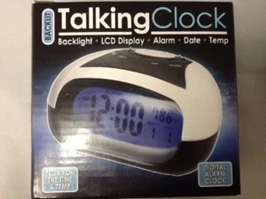 English Talking Speaking LOUD Alarm Clock Visually Impaired Blind Time Gift AAA - Picture 1 of 5