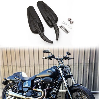 Espejos retrovisores laterales negros para motocicleta Harley Davidson Street Glide Road King Special Foto 1 de 4