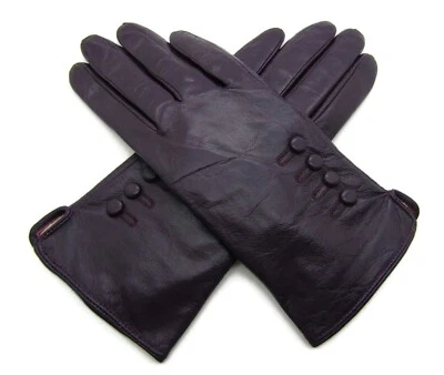 Womens Premium Beautiful Quality Genuine Super Soft Leather Gloves Fully Lined - Image 1 of 4