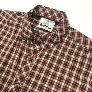 Barbour Men’s Button Down Shirt Navy Blue/Red Plaid L/S • SMALL - Picture 1 of 9
