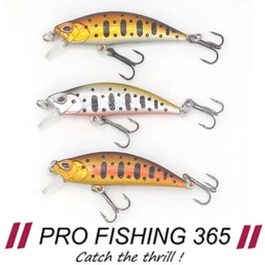3 x Mini Countdown Sinking Minnows Trout Perch Chub Pike Lures FREE DELIVERY - Picture 1 of 14