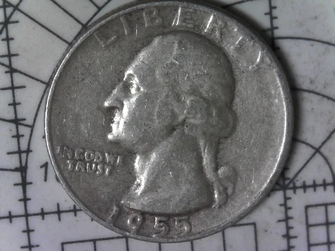 1955 P - Washington Quarter! Nice Coin! no cost Shipping and Tracking Cover