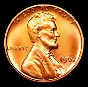 1967 SMS Lincoln Penny One Cent 1C SP RD GEM++ Uncirculated Coin (#14-2532) - Picture 1 of 2