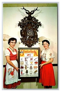 Cuckoo Clock Bavarian Inn Frankenmuth Michigan MI UNP Chrome Postcard Z11 - Picture 1 of 2