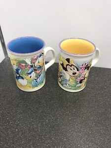 Vintage Retro Minnie Mouse & Donald Duck Disney Mugs - Kilncraft Staffordshire - Picture 1 of 11