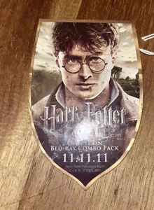 Harry Potter & Deathly Hallows VIDEO STORE PROMO Shield Pin Button 2011 11.11 - Picture 1 of 1