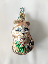 Raccoon Inge Glas Christmas Ornament, Retired Old World Christmas