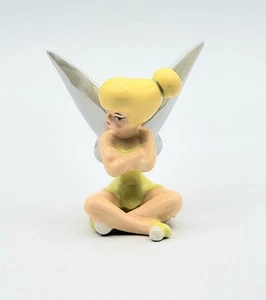 Disney Tinkerbell Vintage Porcelain Figurine Sitting With Arms Crossed 3" Tall - Picture 1 of 15