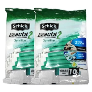 Schick Exacta2 Sensitive Einwegrasierer, 10 10 Stück (2er Pack), grün  - Bild 1 von 7