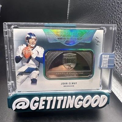 2024 Panini Eminence John Elway barra de platina 1/1 - Imagem 1 de 3