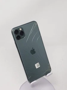 Apple iPhone 11 Pro Max 64GB Unlocked Midnight Green - Not Turn On, Cracked Back - Picture 1 of 2