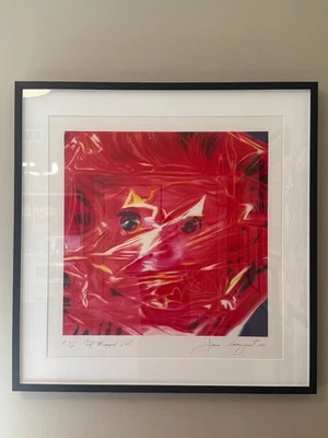 James Rosenquist Custom Framed Assinado Raro Edição AP Impressão "Boneca Envolvida para Presente" - Imagem 1 de 4