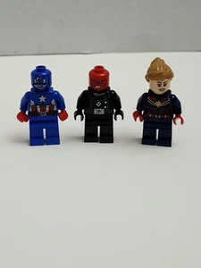 Lego mini figure lot (3) Capt America Red Skull Cap Marvel - Picture 1 of 3