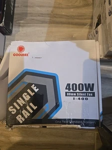 Coolmax I-400 400W 80mm Silent Fan ATX Single Rail Power Supply - Picture 1 of 1