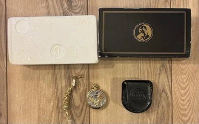 Reloj Bolsillo Franklin Como Nuevo Dragón Señor de la Eternidad Coleccionistas con Estuche y Cadena Foto 1 de 4