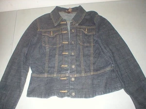 WOMAN'S BLUE DENIM JEAN JACKET SIZE 10 BY RAFAELLA - Picture 1 of 6
