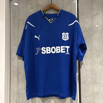Cardiff City 2010/11 Home Puma Shirt XXL Mens Short Sleeve Blue - Image 1 of 4