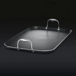 Hexclad Hybrid Nonstick Double Burner Griddle, Stay-Cool Handles NEW - Picture 1 of 5