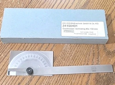 VTG Helios Protractor Square. By Fowler. Original Box. Germany. Machinist Tool  - Image 1 of 4