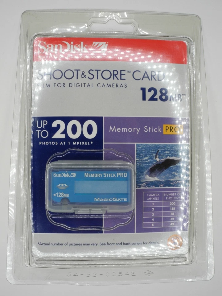 SanDisk Shoot  Store 128MB Memory Stick PRO Card - SDMSS-128-A10